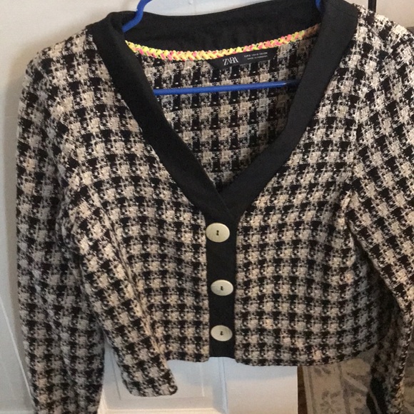 ZARA tweed crop sweater - Picture 2 of 4